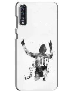 Чехол для Samsung Galaxy A70 2019 (A705F) с картинкой «Черно-белый силуэт Месси» Чехол для Samsung Galaxy A70 2019 (A705F) с картинкой «Черно-белый силуэт Месси»