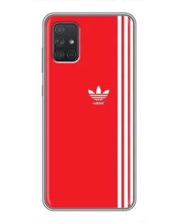 Чехол для Samsung Galaxy A71 (A715) с картинкой «Красный минимализм Adidas»