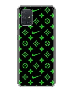 Чехол для Samsung Galaxy A71 (A715) с картинкой «Неоновый принт LV»