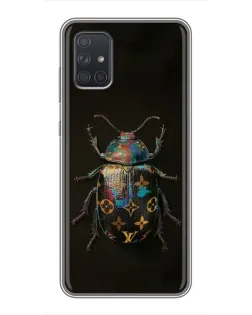Чехол для Samsung Galaxy A71 (A715) с картинкой «LV — мраморный принт»