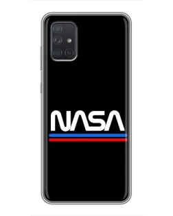 Чехол для Samsung Galaxy A71 (A715) с картинкой «NASA — классика Red Blue» Чехол для Samsung Galaxy A71 (A715) с картинкой «NASA — классика Red Blue»