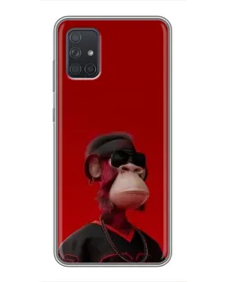 Чехол для Samsung Galaxy A71 (A715) с картинкой «Bored Ape в красном» Чехол для Samsung Galaxy A71 (A715) с картинкой «Bored Ape в красном»