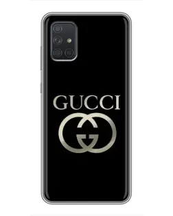 Чохол для Samsung Galaxy A71 (A715) з картинкою «Gucci — золото на чорному» Чохол для Samsung Galaxy A71 (A715) з картинкою «Gucci — золото на чорному»