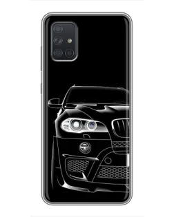 Чехол для Samsung Galaxy A71 (A715) с картинкой «Темный силуэт BMW»