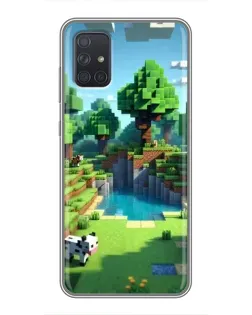Чехол для Samsung Galaxy A71 (A715) с картинкой «Minecraft летний день»