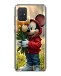 Чохол для Samsung Galaxy A71 (A715) з картинкою «Міккі з тюльпанами» Чохол для Samsung Galaxy A71 (A715) з картинкою «Міккі з тюльпанами»
