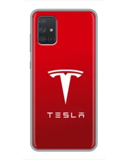 Чохол для Samsung Galaxy A71 (A715) з картинкою «Tesla Red Classic»