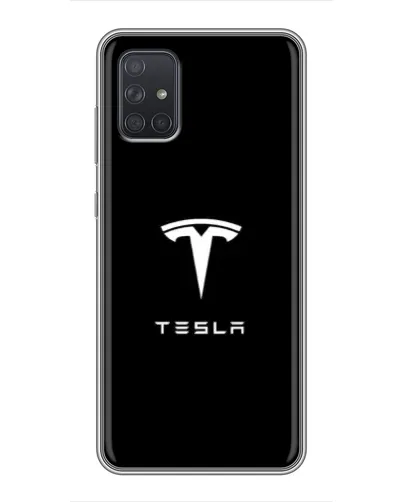 Чехол для Samsung Galaxy A71 (A715) с картинкой «Tesla White Logo» Чехол для Samsung Galaxy A71 (A715) с картинкой «Tesla White Logo»