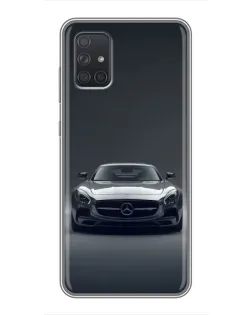 Чехол для Samsung Galaxy A71 (A715) с картинкой «Mercedes на черном»