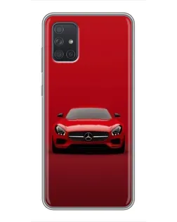 Чехол для Samsung Galaxy A71 (A715) с картинкой «Красный Mercedes AMG»