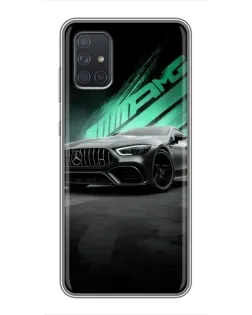 Чехол для Samsung Galaxy A71 (A715) с картинкой «Темный Mercedes AMG»