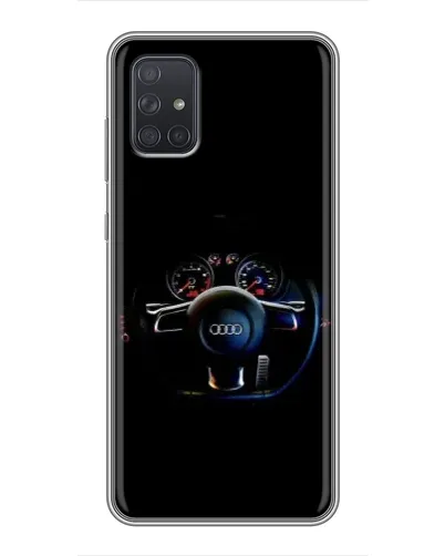 Чехол для Samsung Galaxy A71 (A715) с картинкой «Салон Audi — руль»