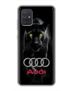 Чехол для Samsung Galaxy A71 (A715) с картинкой «Пантера и Audi»