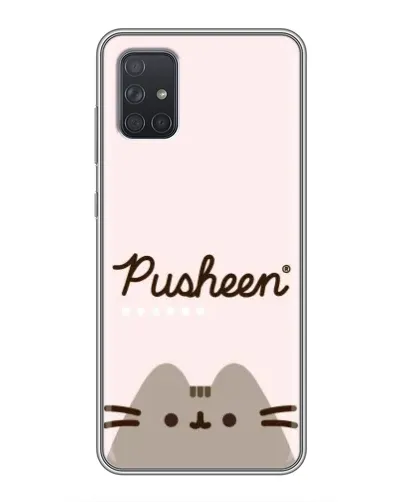 Чехол для Samsung Galaxy A71 (A715) с картинкой «Pusheen логотип»