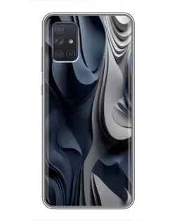 Чохол для Samsung Galaxy A71 (A715) з картинкою «Об'ємні сині складки» Чохол для Samsung Galaxy A71 (A715) з картинкою «Об'ємні сині складки»