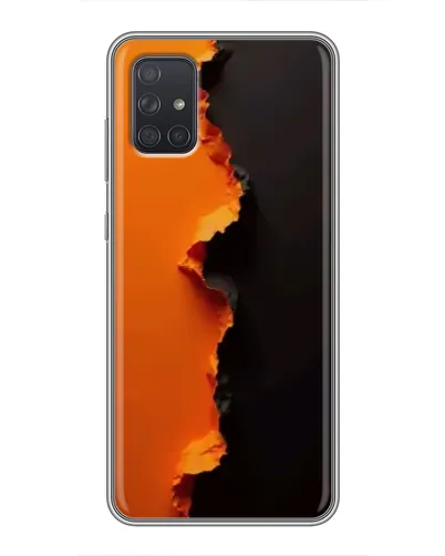 Чехол для Samsung Galaxy A71 (A715) с картинкой «Оранжевый разлом»