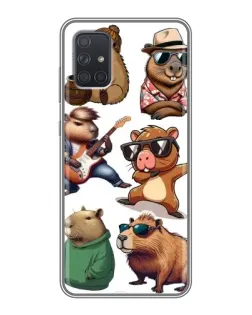 Чехол для Samsung Galaxy A71 (A715) с картинкой «Крутые капибары музыканты» Чехол для Samsung Galaxy A71 (A715) с картинкой «Крутые капибары музыканты»