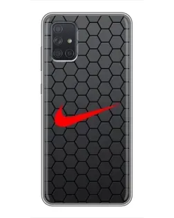 Чохол для Samsung Galaxy A72 з картинкою «Nike — карбонова сітка» Чохол для Samsung Galaxy A72 з картинкою «Nike — карбонова сітка»