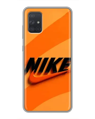 Чехол для Samsung Galaxy A72 с картинкой «Оранжевый драйв Nike»