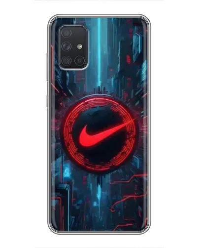 Чехол для Samsung Galaxy A72 с картинкой «Техногенный стиль Nike»