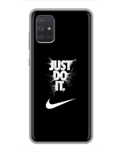 Чехол для Samsung Galaxy A72 с картинкой «Текстовый принт Nike»