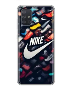 Чехол для Samsung Galaxy A72 с картинкой «Коллекция кроссовок Nike»