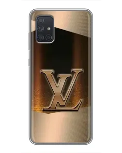 Чохол для Samsung Galaxy A72 з картинкою «LV — золоте сяйво»