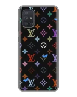 Чохол для Samsung Galaxy A72 з картинкою «Кольорова монограма LV»