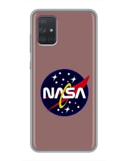 Чехол для Samsung Galaxy A72 с картинкой «NASA — ретро космос»