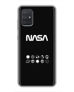 Чехол для Samsung Galaxy A72 с картинкой «NASA — технический принт»