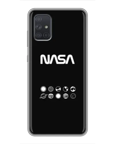 Чехол для Samsung Galaxy A72 с картинкой «NASA — технический принт»