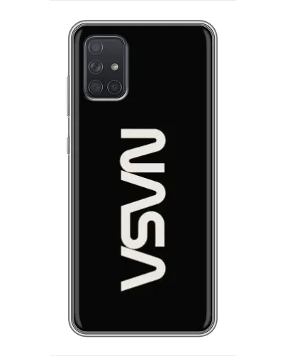 Чехол для Samsung Galaxy A72 с картинкой «NASA — вертикальный логотип»