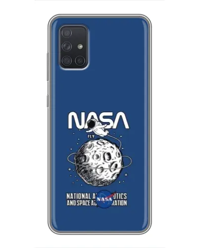 Чехол для Samsung Galaxy A72 с картинкой «NASA — лунная миссия»