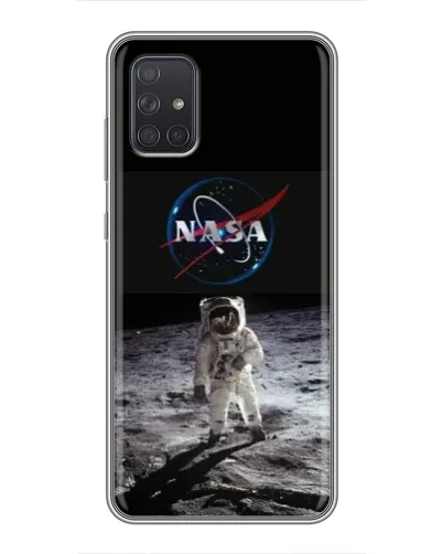 Чехол для Samsung Galaxy A72 с картинкой «Астронавт на Луне»