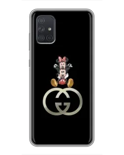 Чохол для Samsung Galaxy A72 з картинкою «Мінні Маус на лого»