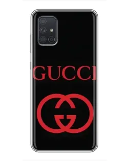 Чохол для Samsung Galaxy A72 з картинкою «Gucci — червоний логотип»