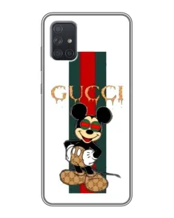 Чохол для Samsung Galaxy A72 з картинкою «Міккі Маус Gucci — смуги»