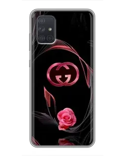 Чохол для Samsung Galaxy A72 з картинкою «Gucci — неонова троянда»