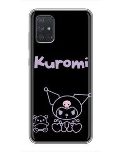Чохол для Samsung Galaxy A72 з картинкою «Kuromi — чорний мінімалізм»
