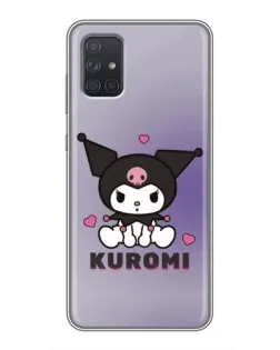 Чохол для Samsung Galaxy A72 з картинкою «Kuromi — фіолетовий арт»