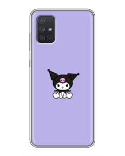 Чохол для Samsung Galaxy A72 з картинкою «Kuromi — фіолетовий мінімалізм»