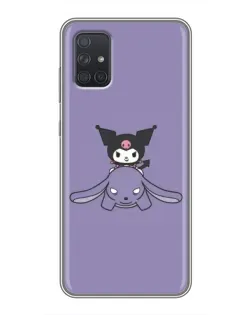 Чохол для Samsung Galaxy A72 з картинкою «Kuromi на ліловому фоні»