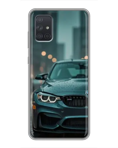 Чохол для Samsung Galaxy A72 з картинкою «BMW у вогнях міста»