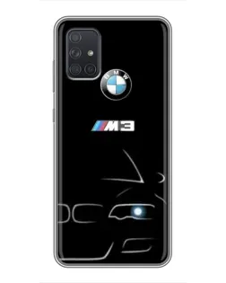 Чохол для Samsung Galaxy A72 з картинкою «Мінімалістичний принт BMW M3»