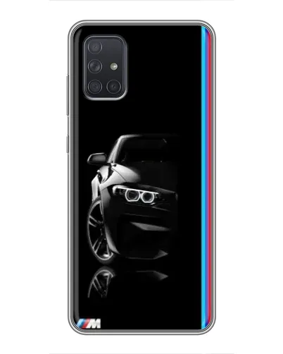 Чохол для Samsung Galaxy A72 з картинкою «Силует BMW в темряві»