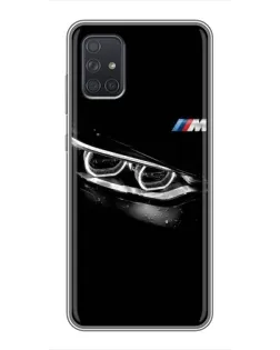 Чехол для Samsung Galaxy A72 с картинкой «BMW — взгляд тигра»