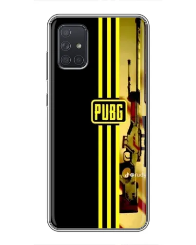 Чехол для Samsung Galaxy A72 с картинкой «PUBG — камуфляжный шлем»