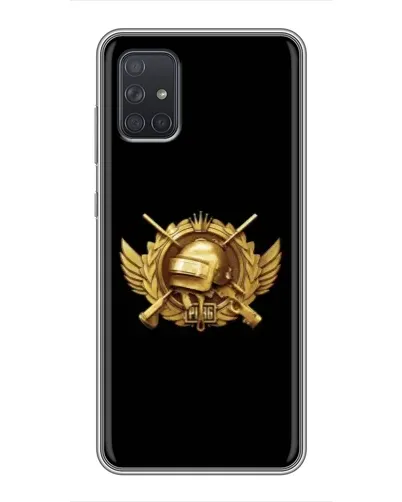 Чехол для Samsung Galaxy A72 с картинкой «PUBG — оранжевый градиент»