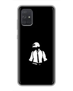 Чехол для Samsung Galaxy A72 с картинкой «PUBG — белый шлем» Чехол для Samsung Galaxy A72 с картинкой «PUBG — белый шлем»