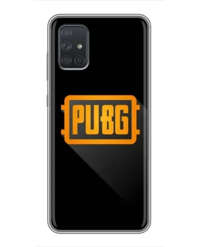 Чехол для Samsung Galaxy A72 с картинкой «PUBG — рамка лого»